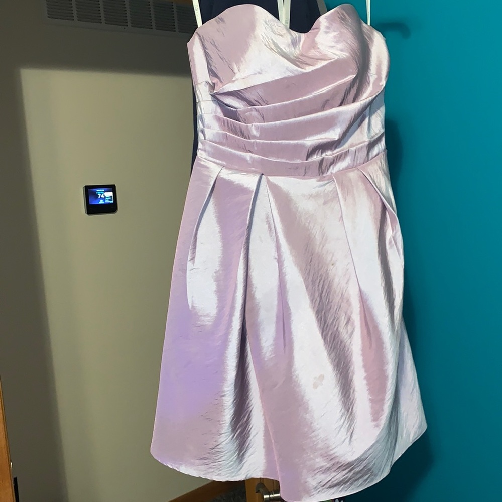 Christina Wu Dress.  Knee length.  Metalic Purple
